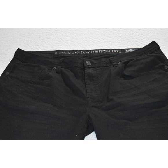 Buffalo David Bitton Jeans Mens Size 40 x 32 Black Straight Slim Stretch Denim - Picture 3 of 8